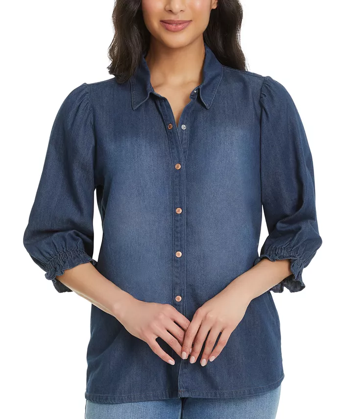 Женская блузка с рукавами-фонариками Gloria Vanderbilt, синий
Женская блузка с рукавами-фонариками Gloria Vanderbilt, синий