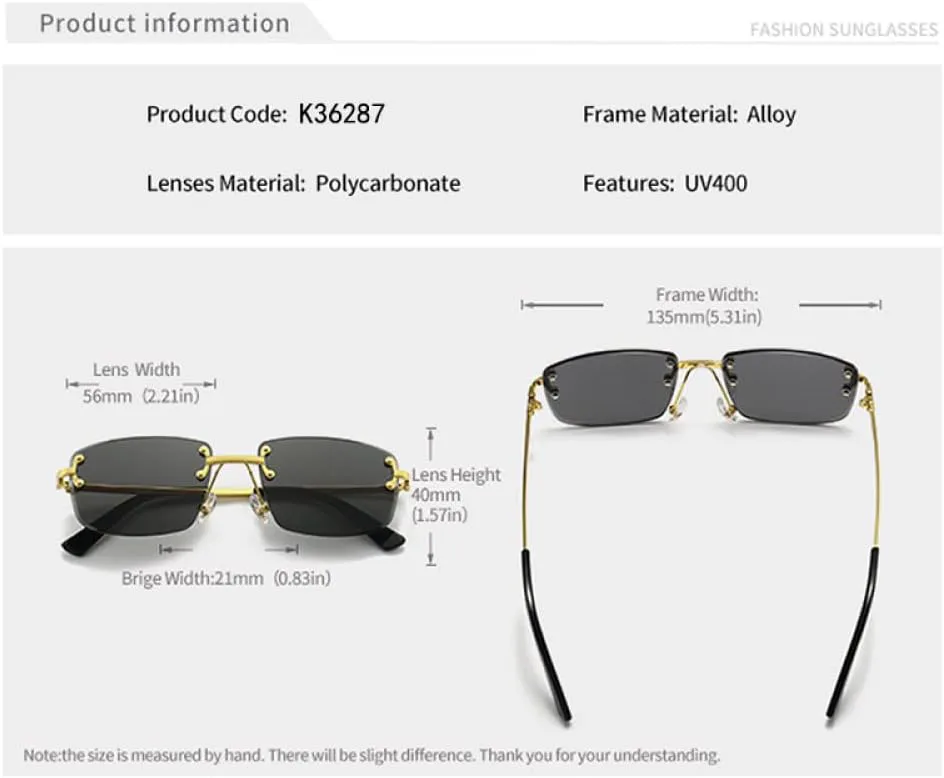 Солнцезащитные очки с градиентными линзами, металлические, без оправы, квадратные, фиолетовые, для женщин, прямоугольные без оправы для мужчин MTZJH, Gold Clear
Солнцезащитные очки с градиентными линзами, металлические, без оправы, квадратные, фиолетовые, для женщин, прямоугольные без оправы для мужчин MTZJH, Gold Clear