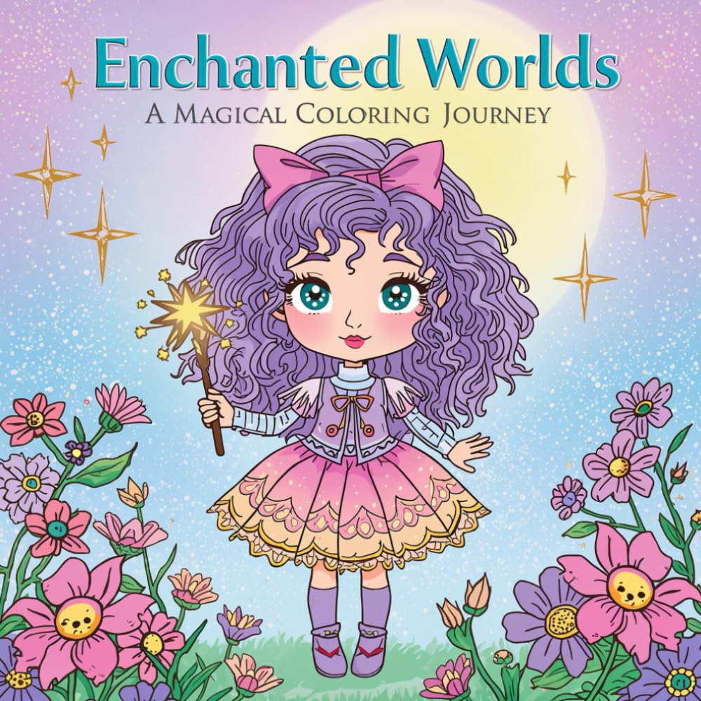 Enchanted Worlds: A Magical Coloring Journey: Whimsical Fantasy Scenes to Spark Your Creativity (Independently published)
Enchanted Worlds: A Magical Coloring Journey: Whimsical Fantasy Scenes to Spark Your Creativity (Independently published)