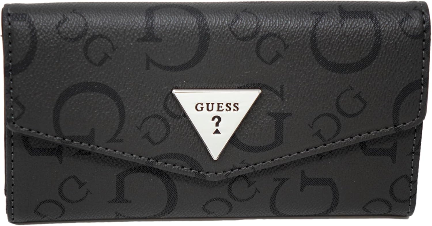 Женский тонкий кошелек-клатч GUESS с черным логотипом
Женский тонкий кошелек-клатч GUESS с черным логотипом