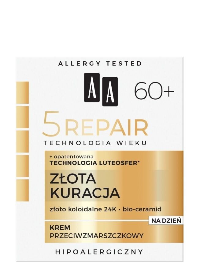 AA Technologia Wieku 5Repair 60+ Złota Kuracja дневной крем для лица, 50 ml
AA Technologia Wieku 5Repair 60+ Złota Kuracja дневной крем для лица, 50 ml