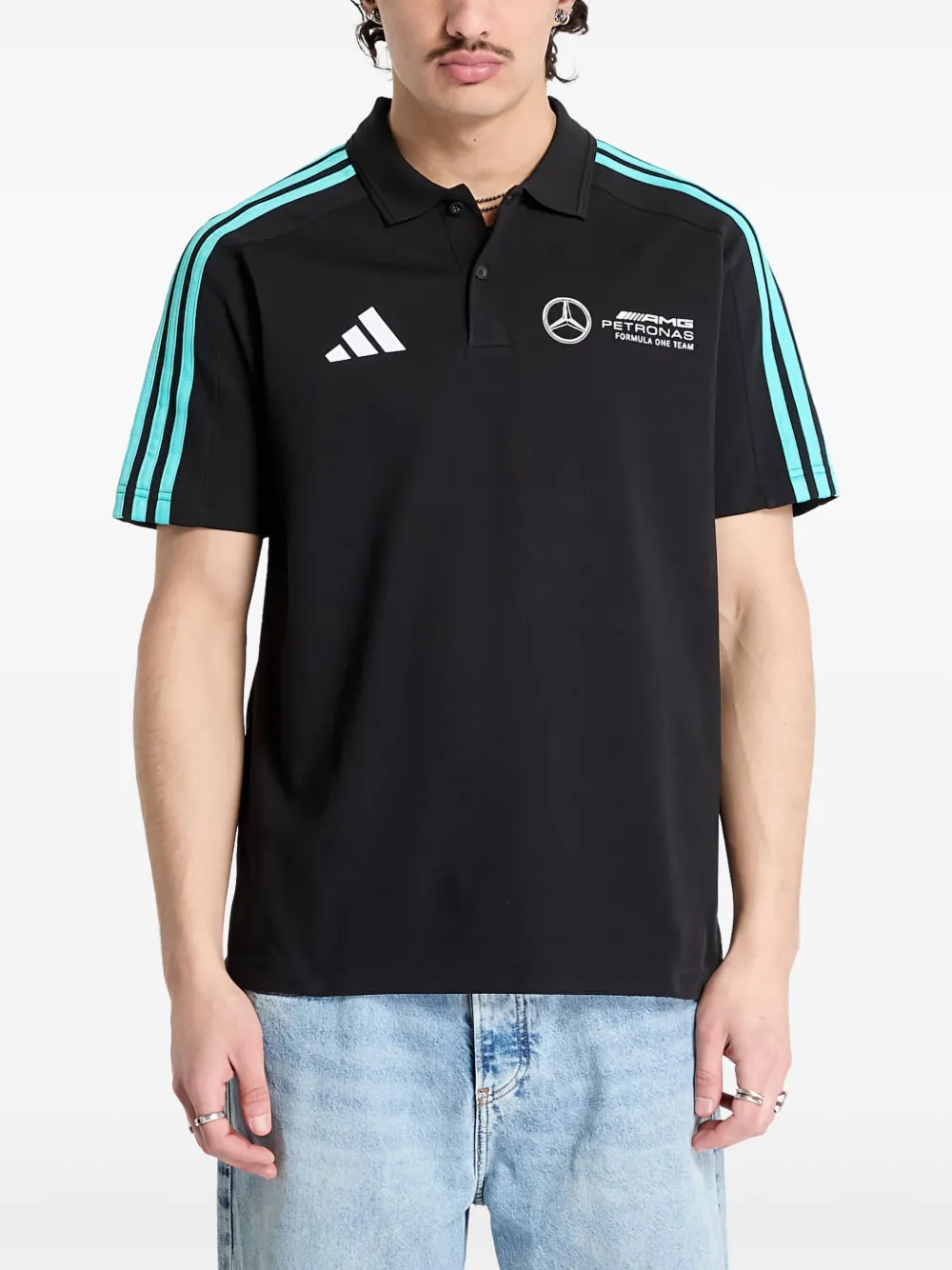 Рубашка поло DNA 3-Stripes из коллаборации с Mercedes AMG Petronas Formula One Team Adidas, черный
Рубашка поло DNA 3-Stripes из коллаборации с Mercedes AMG Petronas Formula One Team Adidas, черный
