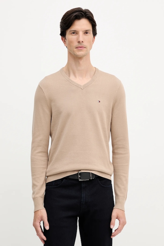 Хлопковый свитер Tommy Hilfiger, бежевый
Хлопковый свитер Tommy Hilfiger, бежевый