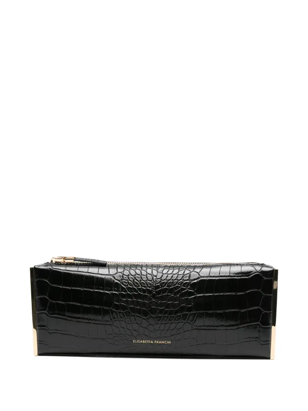 Клатч на молнии с эффектом крокодила Elisabetta Franchi, черный
Клатч на молнии с эффектом крокодила Elisabetta Franchi, черный
