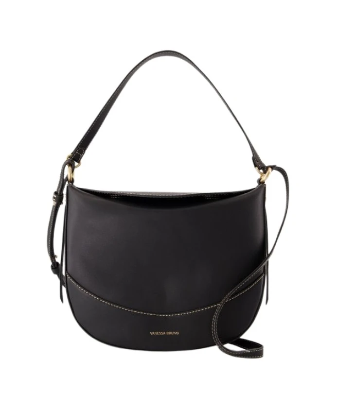 Черная кожаная сумка с плечевым ремнем Vanessa Bruno, черный
Черная кожаная сумка с плечевым ремнем Vanessa Bruno, черный