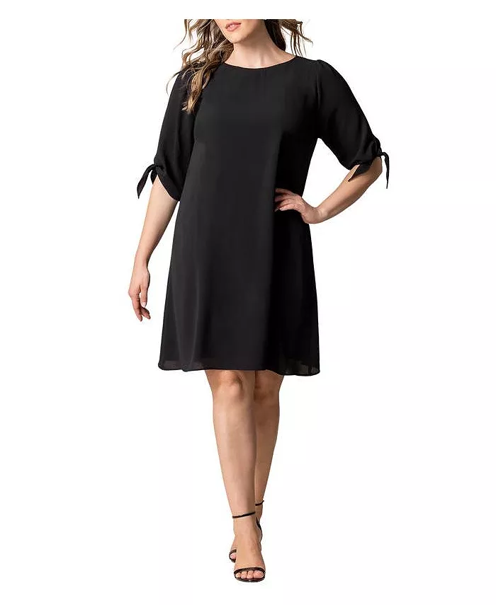 Платье-рубашка Manhattan с завязывающимися рукавами больших размеров Kiyonna, черный
Платье-рубашка Manhattan с завязывающимися рукавами больших размеров Kiyonna, черный