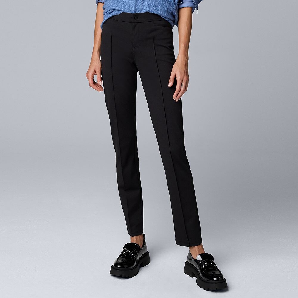 Женские брюки-скинни с защипами Ponte со средней посадкой Simply Vera Vera Wang, черный
Женские брюки-скинни с защипами Ponte со средней посадкой Simply Vera Vera Wang, черный