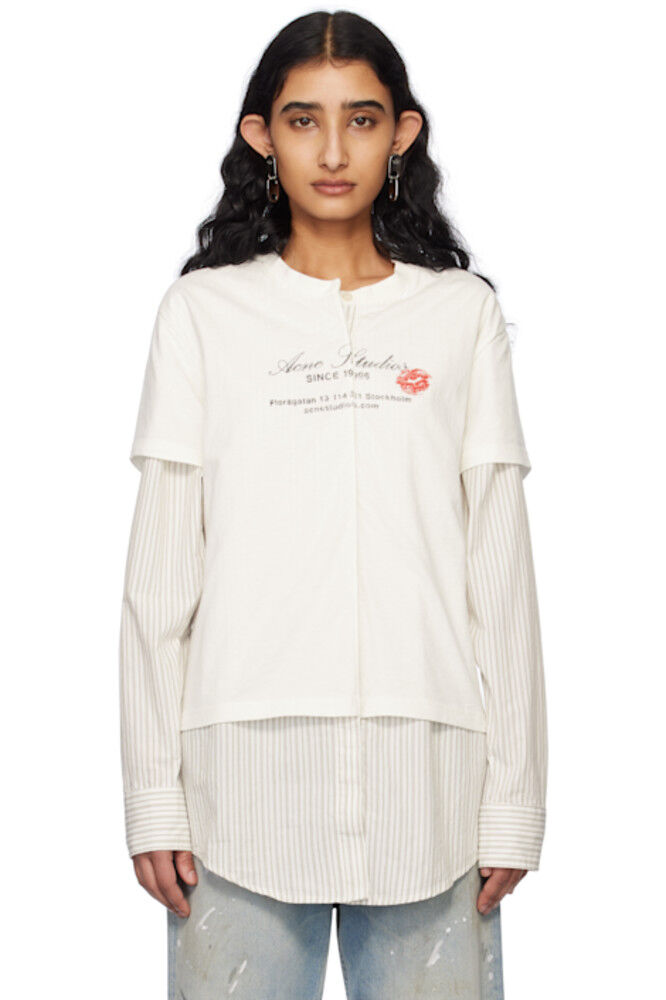 Футболка Off-White с несколькими слоями Acne Studios
Футболка Off-White с несколькими слоями Acne Studios