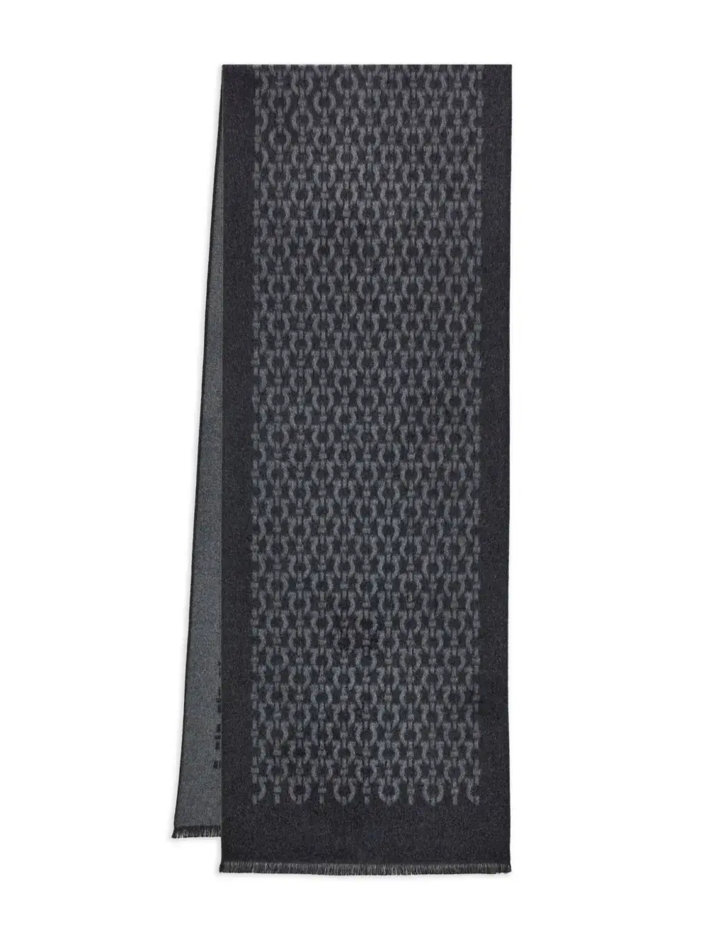 Шелковый шарф с принтом Gancini Ferragamo, серый
Шелковый шарф с принтом Gancini Ferragamo, серый