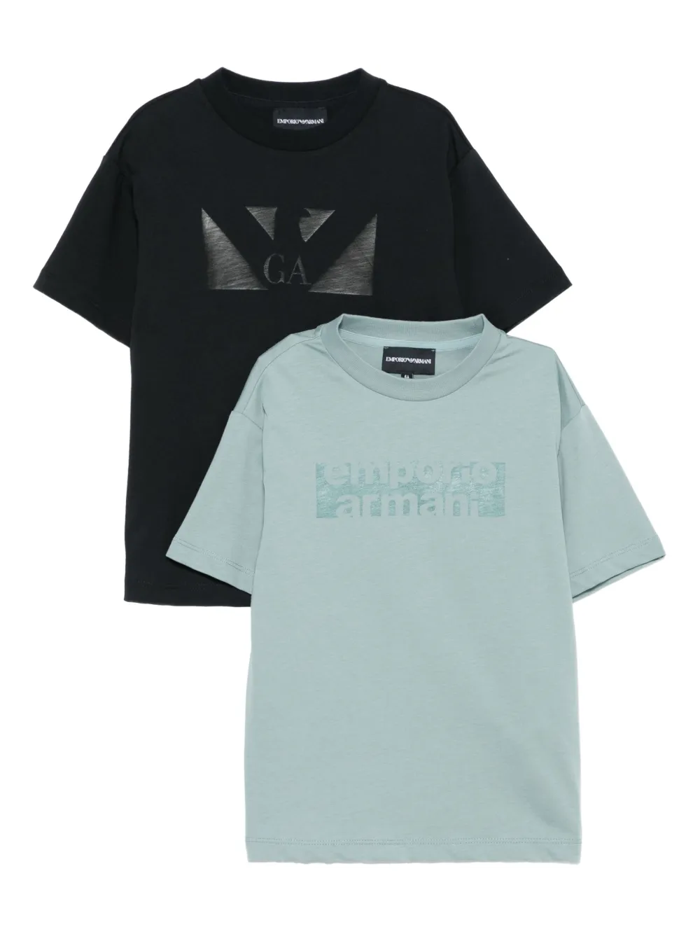 Комплект из двух футболок с логотипом Eagle Emporio Armani Kids, синий
Комплект из двух футболок с логотипом Eagle Emporio Armani Kids, синий