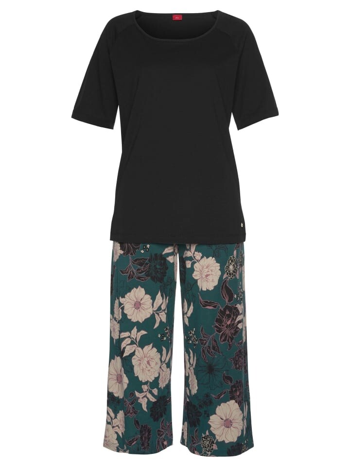 Пижама sOliver Capri, цвет schwarz-dunkelgrün-gemustert
Пижама sOliver Capri, цвет schwarz-dunkelgrün-gemustert