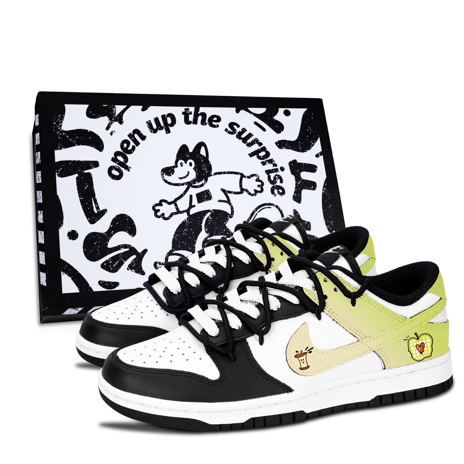 Nike Dunk Apple Heart Fun Slip Resistant легкие амортизирующие низкие детские скейтбординг кроссовки Yellow Green Unisex
Nike Dunk Apple Heart Fun Slip Resistant легкие амортизирующие низкие детские скейтбординг кроссовки Yellow Green Unisex