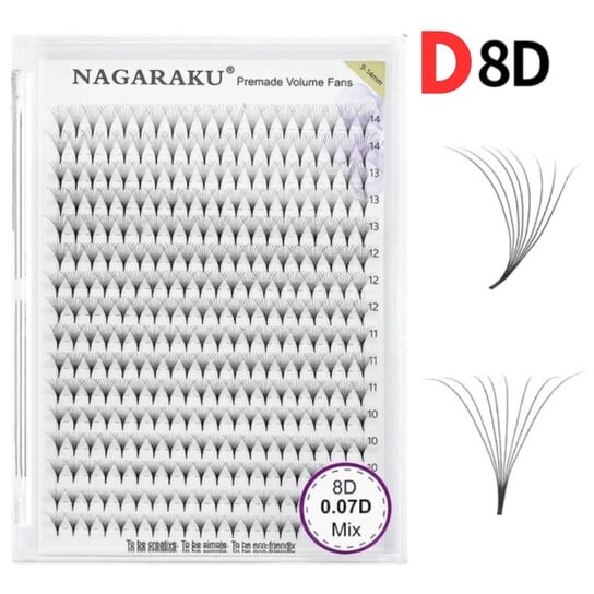 Ресницы Нагараку Готовые комочки D 0,07 Микс 8д, 320 шт. Project Lashes 
Ресницы Нагараку Готовые комочки D 0,07 Микс 8д, 320 шт. Project Lashes