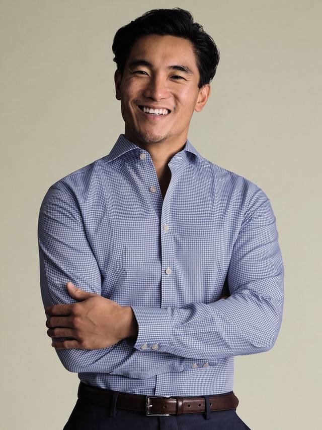 Хлопковая рубашка с длинными рукавами и воротником Charles Tyrwhitt
Хлопковая рубашка с длинными рукавами и воротником Charles Tyrwhitt