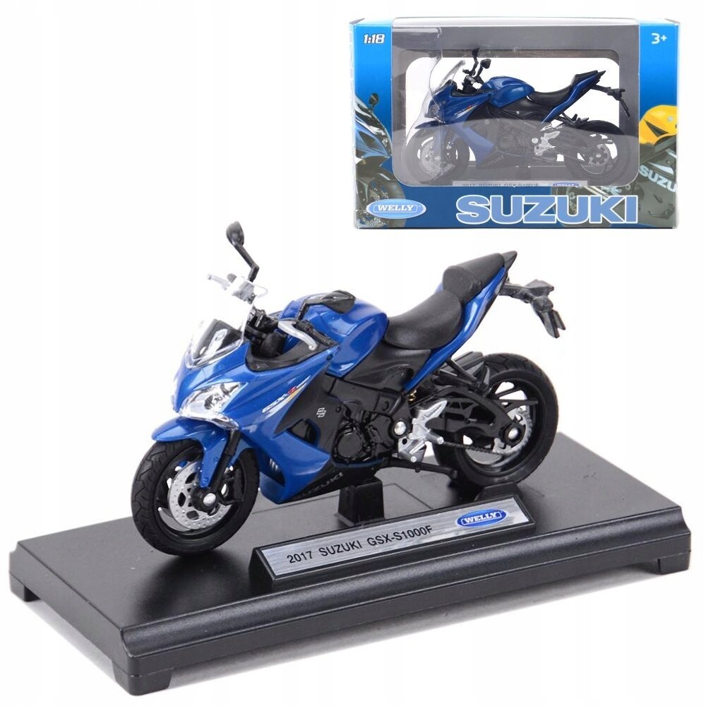 Suzuki GSX-S 1000F 2017 г., масштаб 1:18, модель мотоцикла Welly с двигателем HLO
Suzuki GSX-S 1000F 2017 г., масштаб 1:18, модель мотоцикла Welly с двигателем HLO