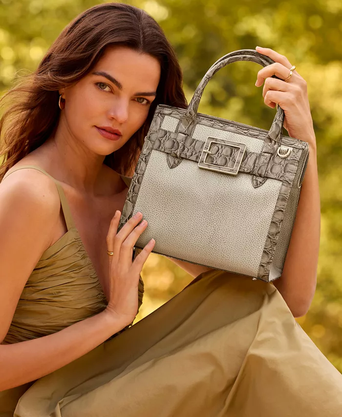 Маленькая кожаная сумка Caroline Wind Chime Cumulus Brahmin, коричневый/бежевый 
Маленькая кожаная сумка Caroline Wind Chime Cumulus Brahmin, коричневый/бежевый