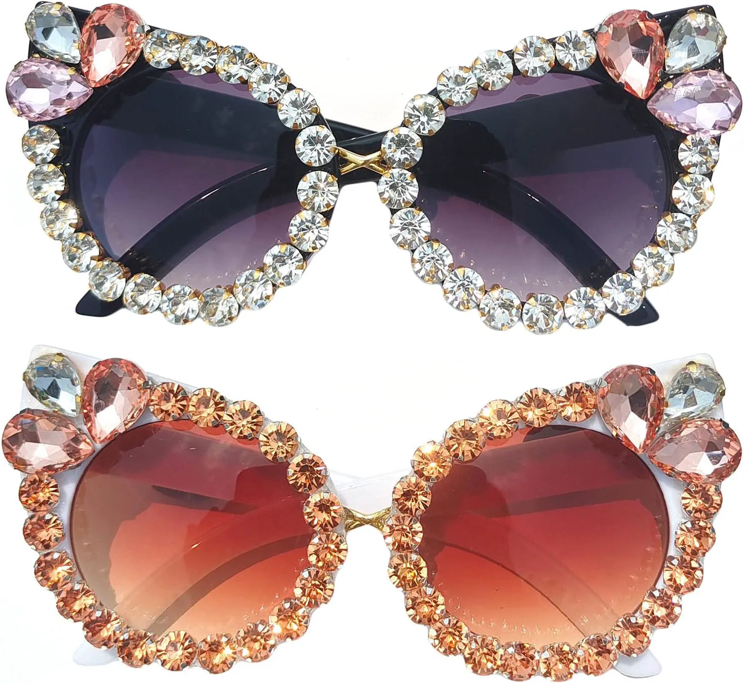 Солнцезащитные очки Willochra Retro Oversized Cat Eye для женщин, украшенные кристаллами и стразами, сверкающие драгоценными камнями, 2pcs-black White&brown
Солнцезащитные очки Willochra Retro Oversized Cat Eye для женщин, украшенные кристаллами и стразами, сверкающие драгоценными камнями, 2pcs-black White&brown