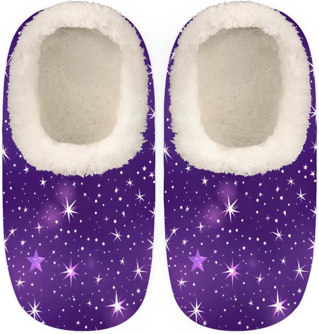 Тапочки QsirBC Purple Stars для женщин и мужчин с мягкой подошвой из памяти формы, противоскользящие, для дома и улицы, уютные теплые пушистые тапочки, фиолетовый
Тапочки QsirBC Purple Stars для женщин и мужчин с мягкой подошвой из памяти формы, противоскользящие, для дома и улицы, уютные теплые пушистые тапочки, фиолетовый