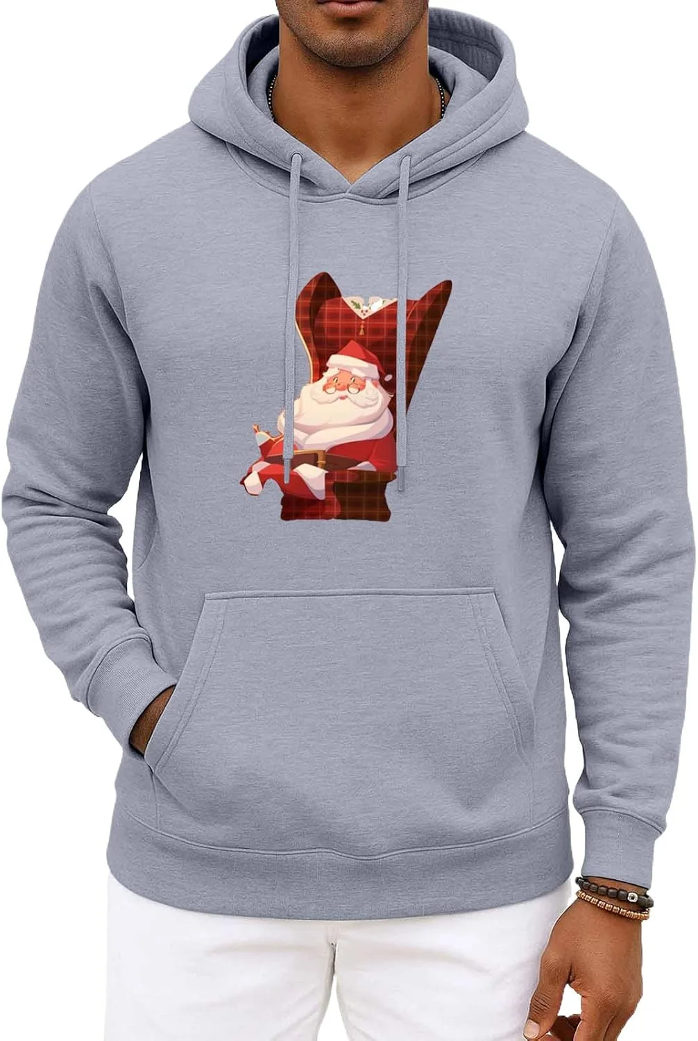 Рождественский худи для мужчин Loose Fit с принтом Санты FQZWONG
Рождественский худи для мужчин Loose Fit с принтом Санты FQZWONG