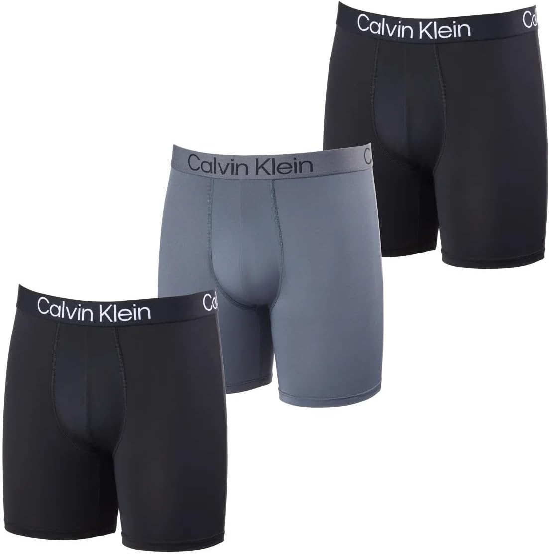 Комплект из 3 мужских трусов-боксеров Calvin Klein из хлопка и эластичной ткани с низкой посадкой, Black/Black/Gray
Комплект из 3 мужских трусов-боксеров Calvin Klein из хлопка и эластичной ткани с низкой посадкой, Black/Black/Gray