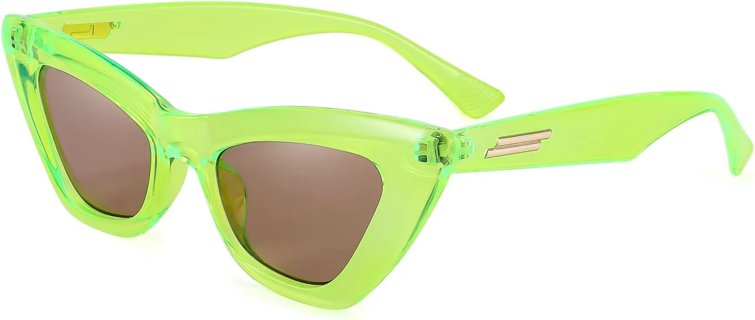 Винтажные солнцезащитные очки FEISEDY «кошачий глаз» маленького размера для женщин, квадратная форма, ретро-стиль, модель B2869, 004 Fluorescent Green & Tea Lens
Винтажные солнцезащитные очки FEISEDY «кошачий глаз» маленького размера для женщин, квадратная форма, ретро-стиль, модель B2869, 004 Fluorescent Green & Tea Lens