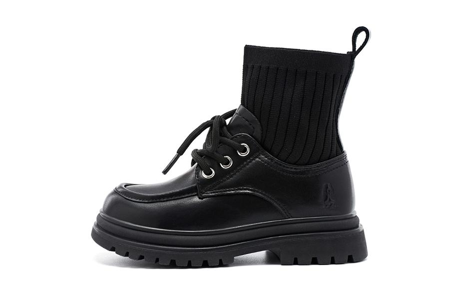 Противоскользящие износостойкие детские ботинки Martin с низким голенищем Hush Puppies, черный 
Противоскользящие износостойкие детские ботинки Martin с низким голенищем Hush Puppies, черный