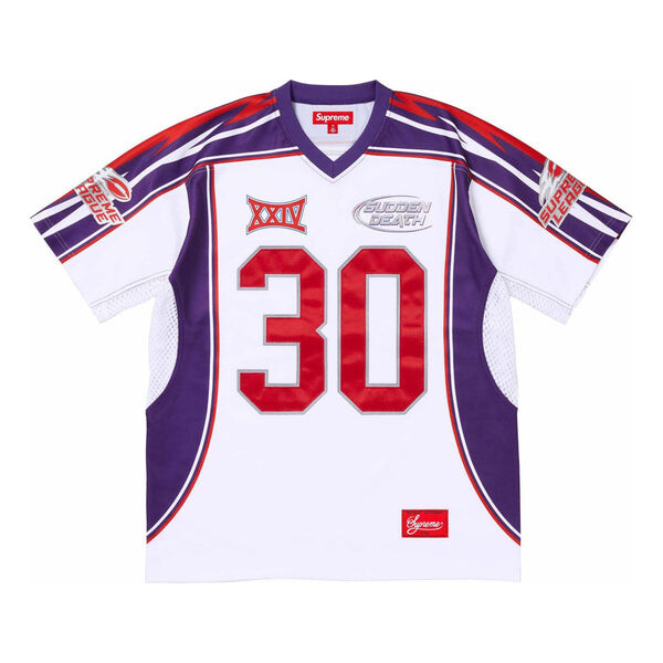 Спортивная футболка sudden death football jersey 'white purple red' Supreme, белый
Спортивная футболка sudden death football jersey 'white purple red' Supreme, белый