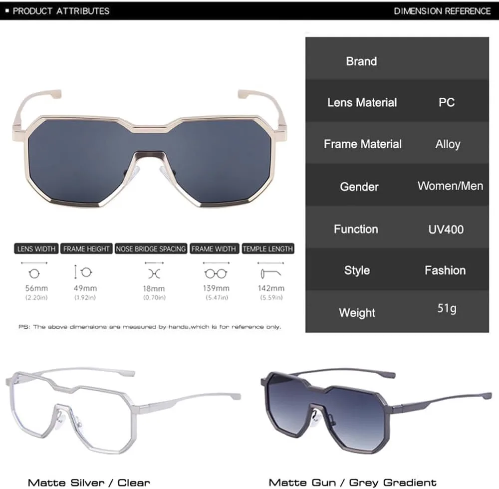 Женские солнцезащитные очки, цельные, прозрачные с зеркальным покрытием, UV400. Мужские солнцезащитные очки панк, металлик, матовый золотисто-коричневый
Женские солнцезащитные очки, цельные, прозрачные с зеркальным покрытием, UV400. Мужские солнцезащитные очки панк, металлик, матовый золотисто-коричневый