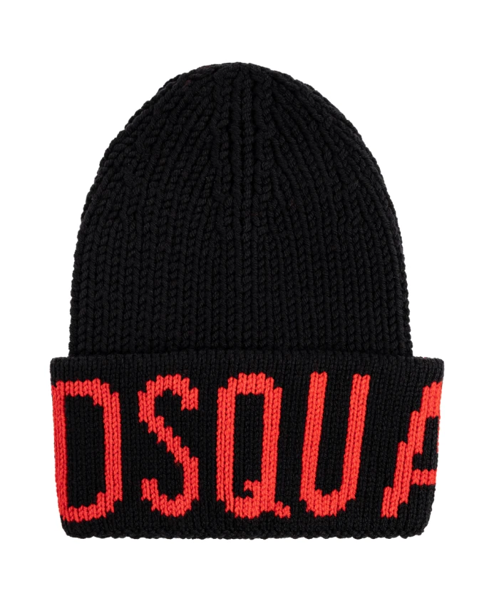 Шерстяная шапка с логотипом Dsquared2, черный
Шерстяная шапка с логотипом Dsquared2, черный