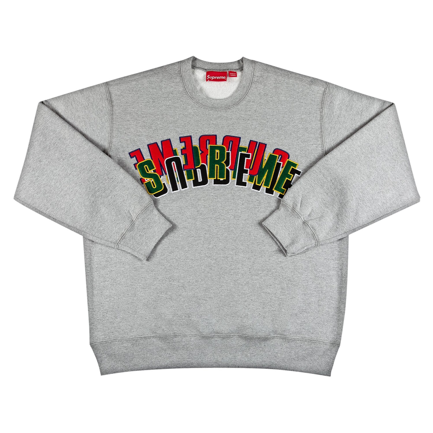 Supreme Stacked Crewneck Heather Grey 
Supreme Stacked Crewneck Heather Grey