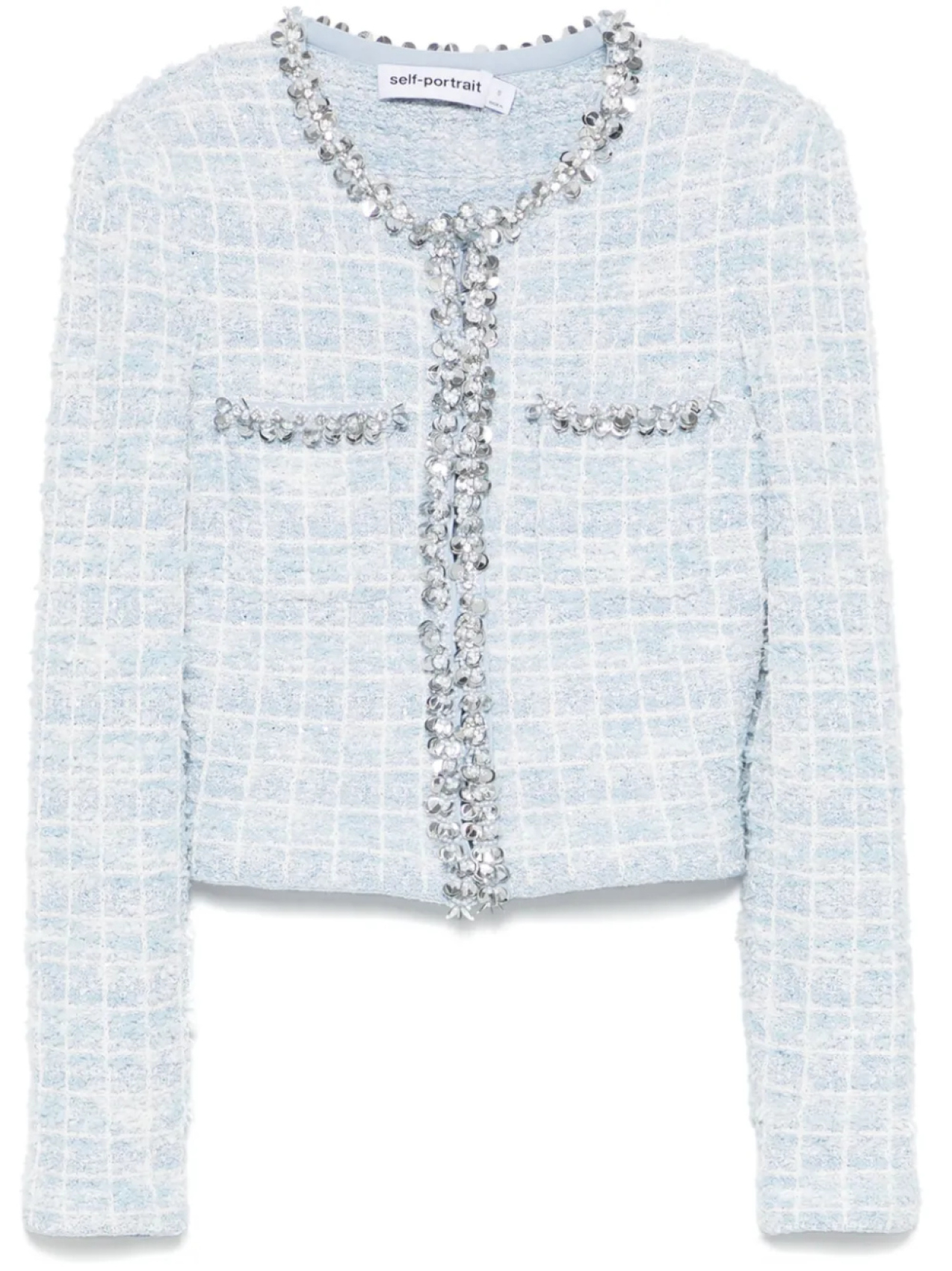 Self-Portrait кардиган в клетку, синий
Self-Portrait кардиган в клетку, синий