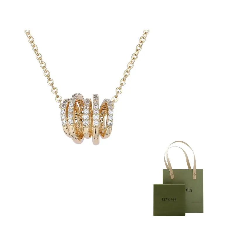 Рекомендуемое колье с кулоном на ключицу из сплава с искусственным цирконом для женщин KEYS VIA, золото/серебро
Рекомендуемое колье с кулоном на ключицу из сплава с искусственным цирконом для женщин KEYS VIA, золото/серебро