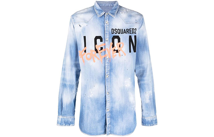 DSQUARED 2 Мужская синяя рубашка
DSQUARED 2 Мужская синяя рубашка