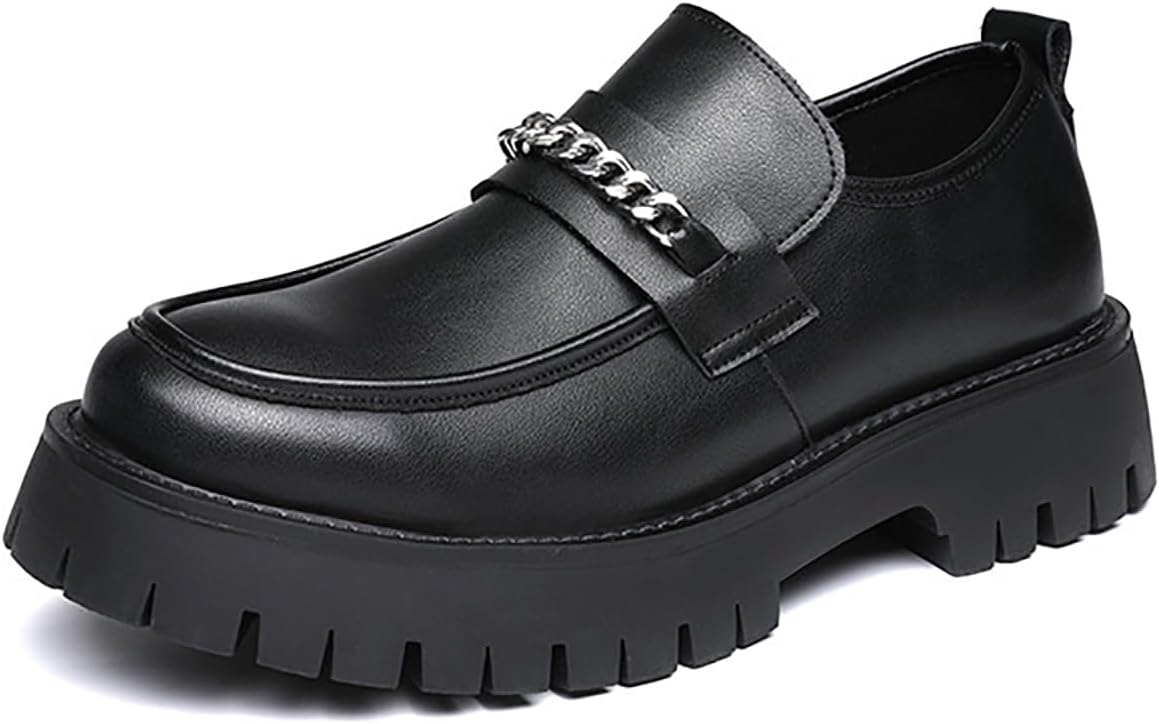 Мужские кожаные классические лоферы на платформе с пенни, удобные туфли на толстой подошве с круглым носком, подходящие для повседневной носки, вечеринок и свадеб Difaback, черный
Мужские кожаные классические лоферы на платформе с пенни, удобные туфли на толстой подошве с круглым носком, подходящие для повседневной носки, вечеринок и свадеб Difaback, черный