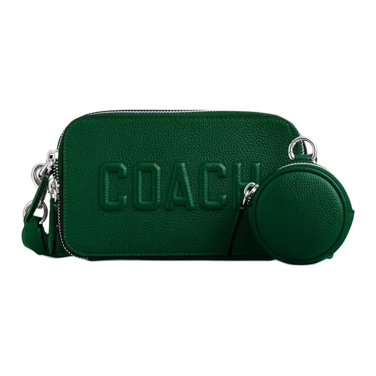 COACH Полированная кожаная сумка через плечо с текстурой личи
COACH Полированная кожаная сумка через плечо с текстурой личи