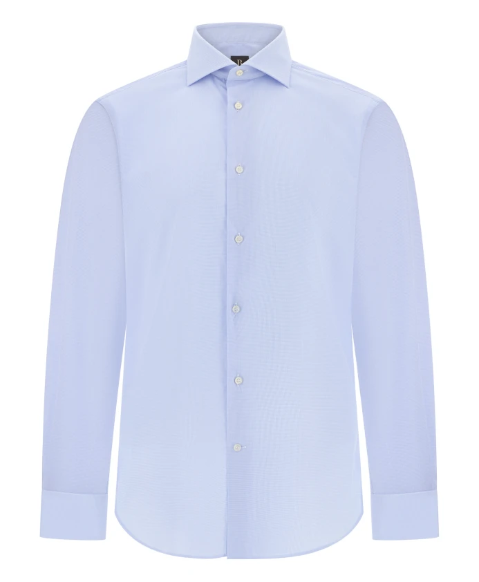 Приталенная хлопковая рубашка в клетку. Boggi Milano, синий
Приталенная хлопковая рубашка в клетку. Boggi Milano, синий