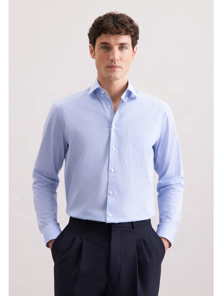 Seidensticker Спортивная футболка, стандартный фасон, средне-синий цвет
Seidensticker Спортивная футболка, стандартный фасон, средне-синий цвет