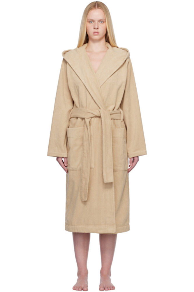 Бежевый махровый халат с капюшоном Tekla
Бежевый махровый халат с капюшоном Tekla