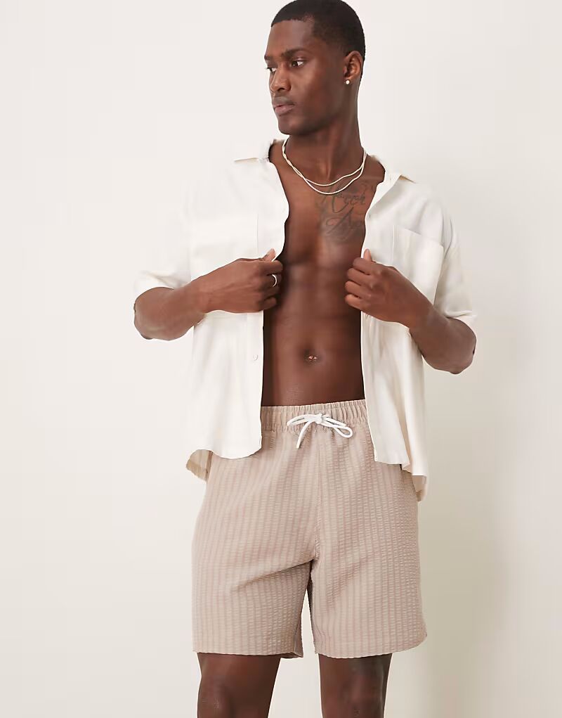 Плавки Abercrombie & Fitch длиной 7 дюймов со шнурком, бежевого цвета
Плавки Abercrombie & Fitch длиной 7 дюймов со шнурком, бежевого цвета