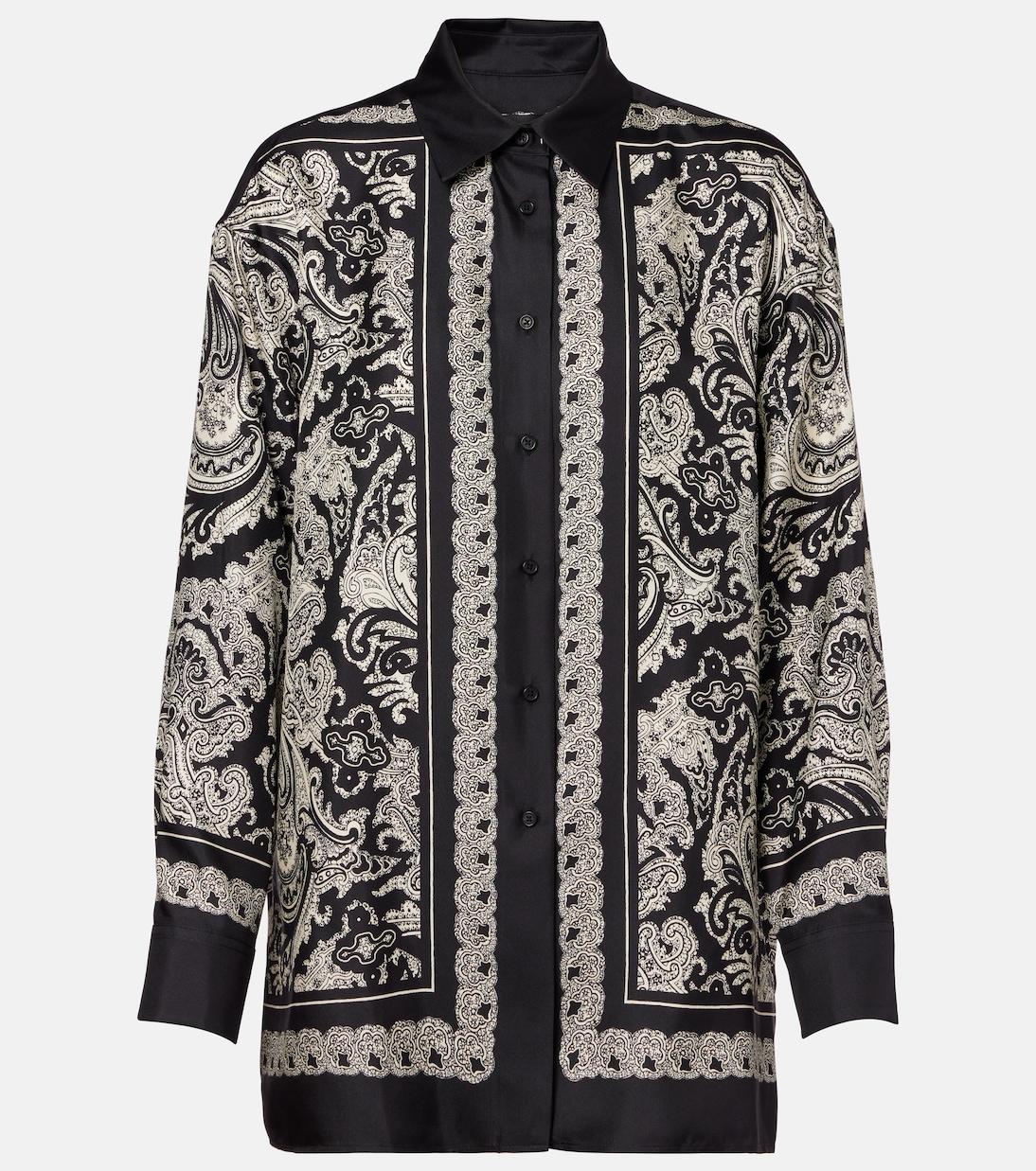 Рубашка из шелкового твила Alfie в стиле пейсли Nili Lotan, Black/Ivory Paisley Scarf
Рубашка из шелкового твила Alfie в стиле пейсли Nili Lotan, Black/Ivory Paisley Scarf