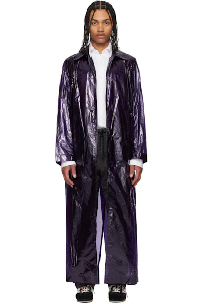 Фиолетовый свободный крой Mac Coat Dries Van Noten
Фиолетовый свободный крой Mac Coat Dries Van Noten