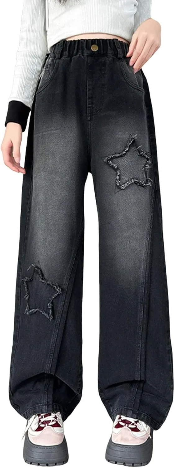 Джинсы для девочек в стиле Y2K, мешковатые, с высокой эластичной талией
Джинсы для девочек в стиле Y2K, мешковатые, с высокой эластичной талией