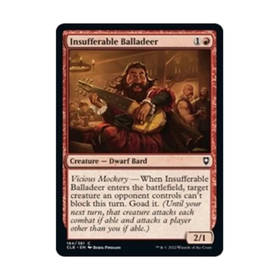 CCG Невыносимый балладист (C) (Рольга), MTG - Commander Legends - Battle for Baldur's Gate
CCG Невыносимый балладист (C) (Рольга), MTG - Commander Legends - Battle for Baldur's Gate