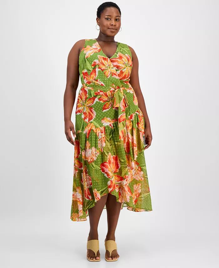 Платье больших размеров с цветочным принтом и шифоновым принтом Anne Klein, зеленый
Платье больших размеров с цветочным принтом и шифоновым принтом Anne Klein, зеленый