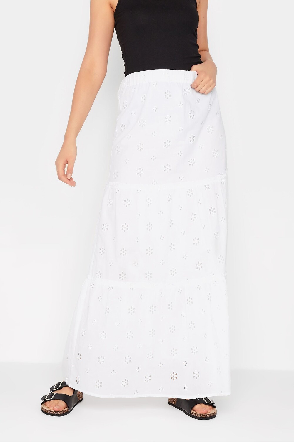 Ярусная юбка макси Broderie Anglaise Long Tall Sally, белый
Ярусная юбка макси Broderie Anglaise Long Tall Sally, белый