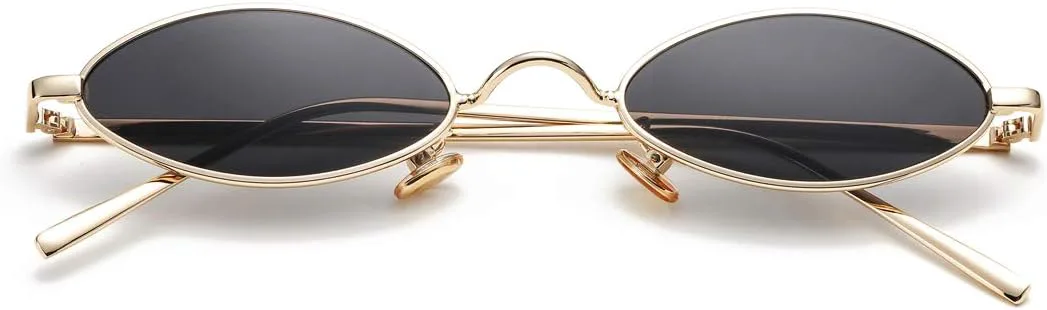 COASION Винтажные маленькие овальные солнцезащитные очки в стиле ретро для женщин и мужчин, в стиле хиппи, с металлической оправой, A2 Gold Frame/Black Lens
COASION Винтажные маленькие овальные солнцезащитные очки в стиле ретро для женщин и мужчин, в стиле хиппи, с металлической оправой, A2 Gold Frame/Black Lens