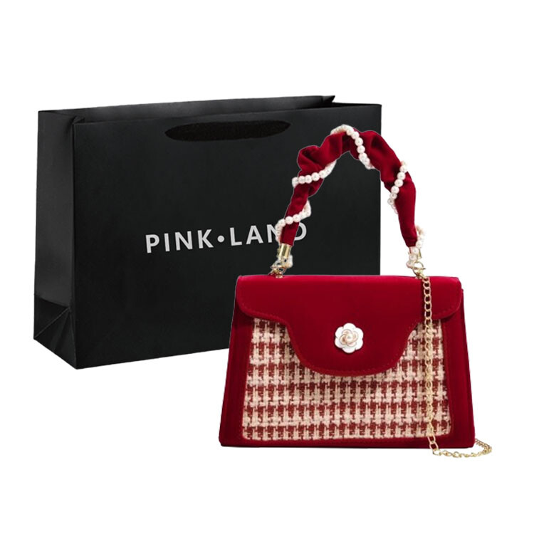Pink·Land Женская сумка через плечо, Красный + черный мешочек со сладостями
Pink·Land Женская сумка через плечо, Красный + черный мешочек со сладостями