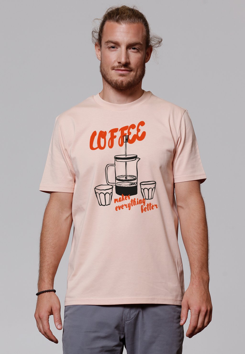 Футболка с принтом COFFEE MAKES EVERYTHING BETTER watapparel, коралловый
Футболка с принтом COFFEE MAKES EVERYTHING BETTER watapparel, коралловый