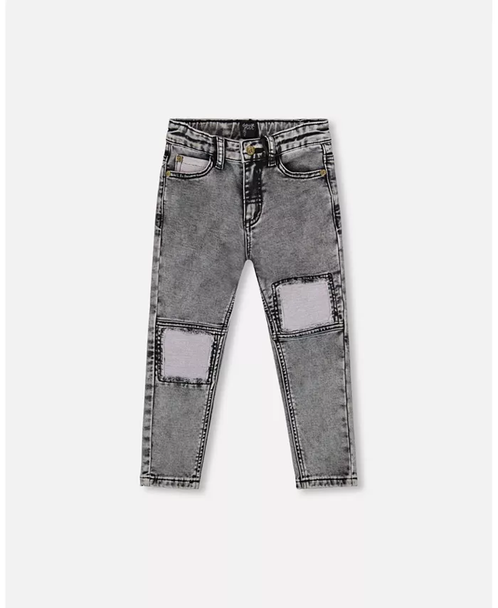 Брюки Boy French Terry черного денима с контрастной нашивкой - детские Deux Par Deux
Брюки Boy French Terry черного денима с контрастной нашивкой - детские Deux Par Deux