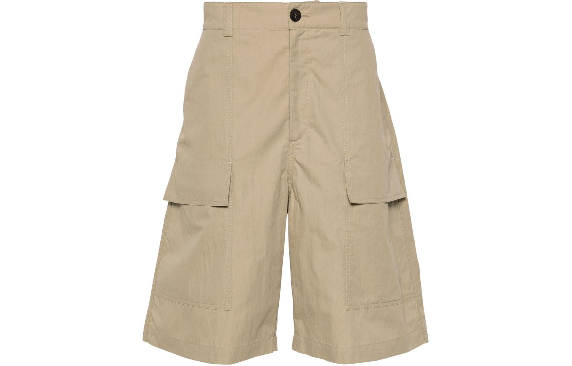 Шорты с высокой талией и прямыми штанинами Studio Nicholson, бежевый
Шорты с высокой талией и прямыми штанинами Studio Nicholson, бежевый